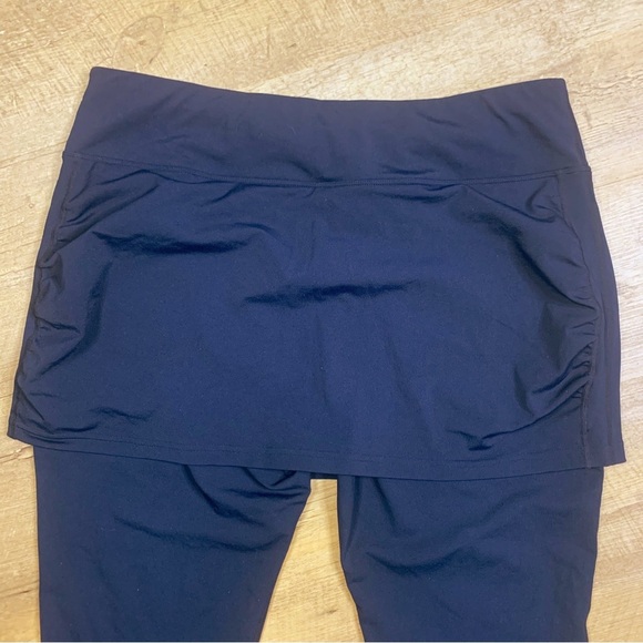 Coolibar XL Women's Skirted Swim Tights Shorebreak Sun Protective UPF Ruched - Picture 6 of 14